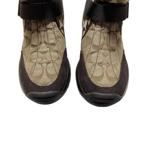 Coach Signature C Sharron Boots 8 NEW in Box Brown, Hook n Eye Closure - Picture 5 of 11